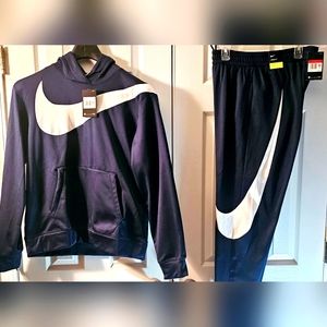 Nike Navy hoodie and jogger sweatsuit medium
